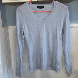 Light Blue100% Cashmere V Neck Sweater